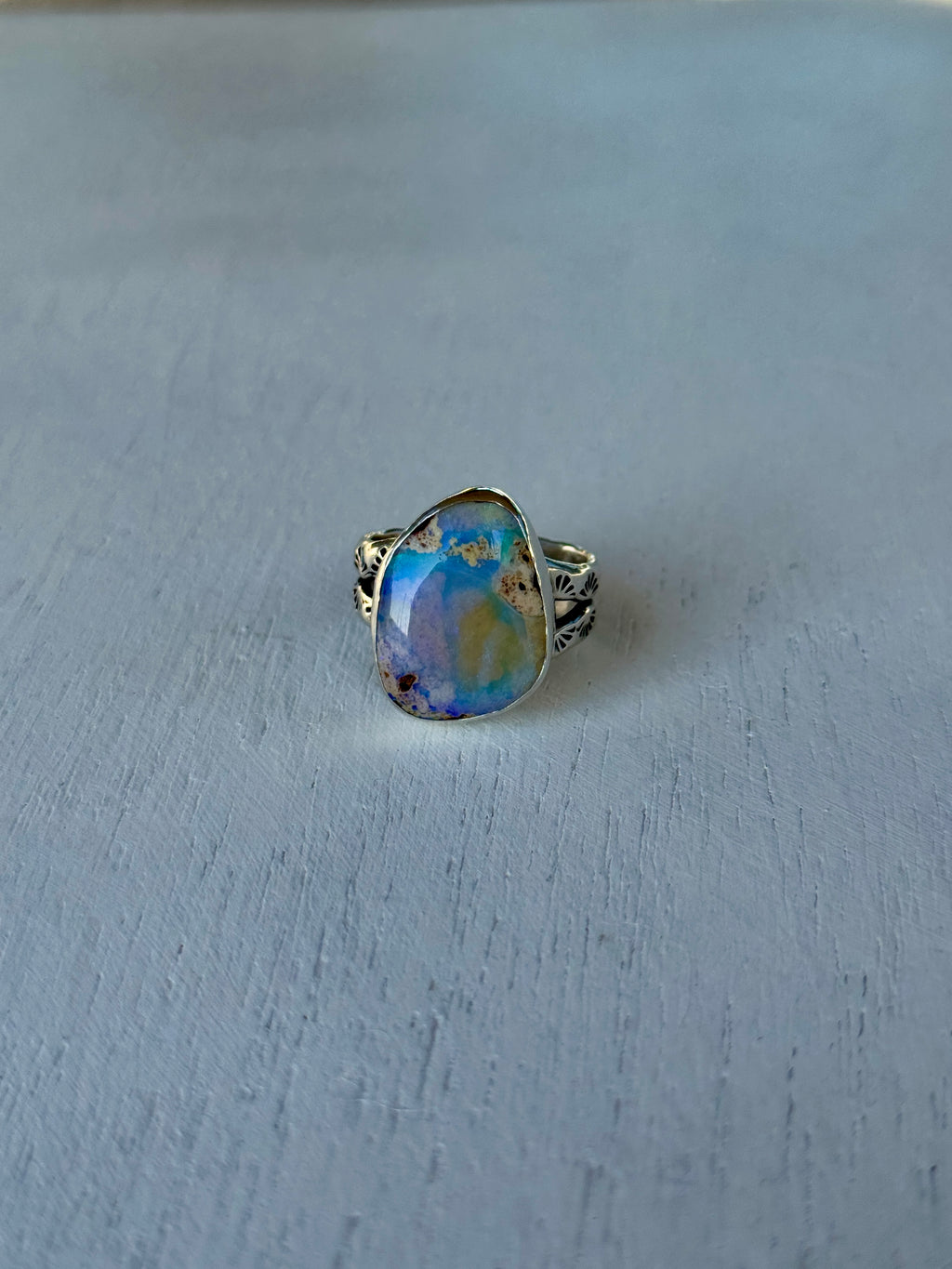 Boulder Pipe Opal Ring