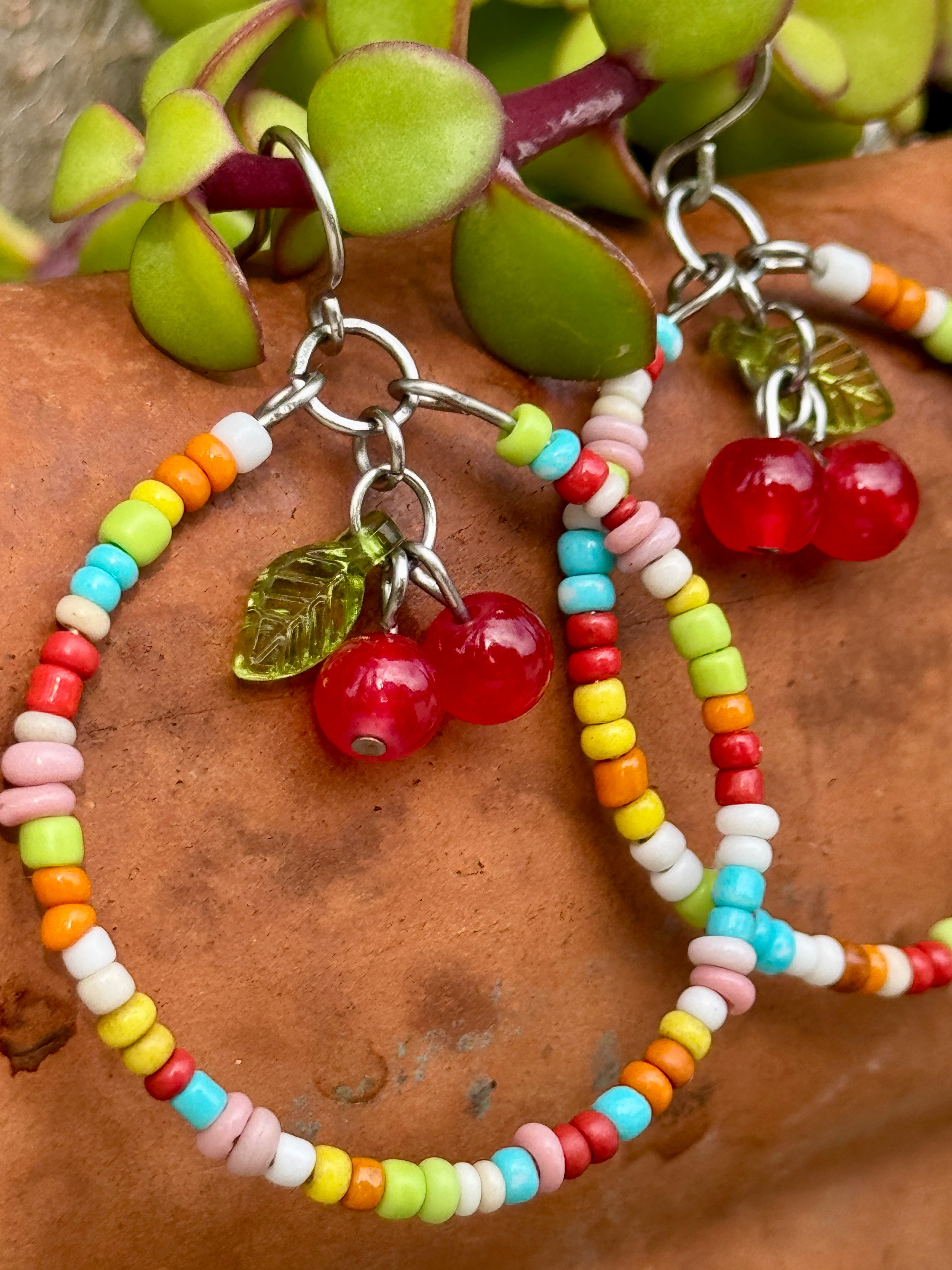 Cherry Rainbow Hoops