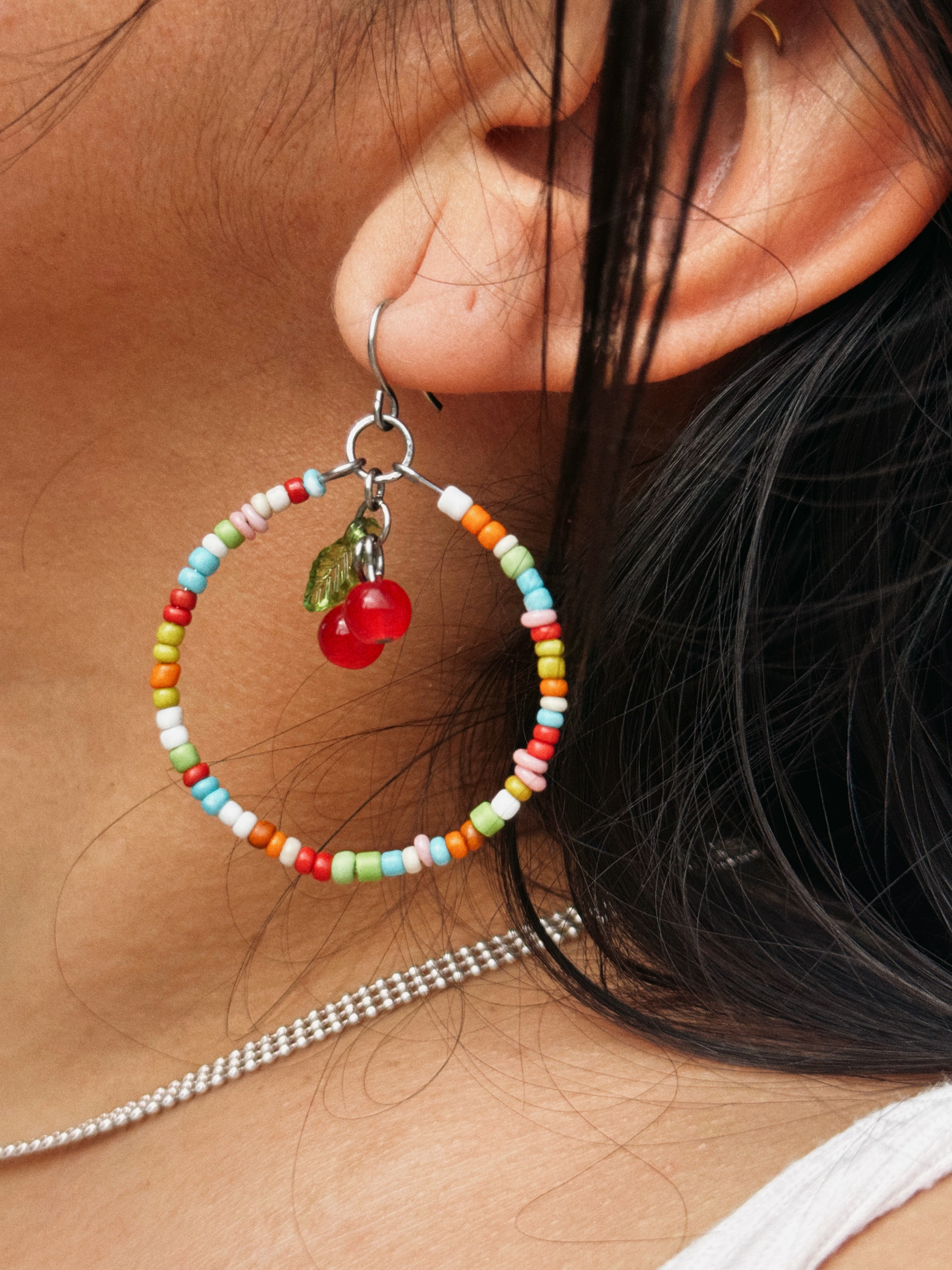 Cherry Rainbow Hoops